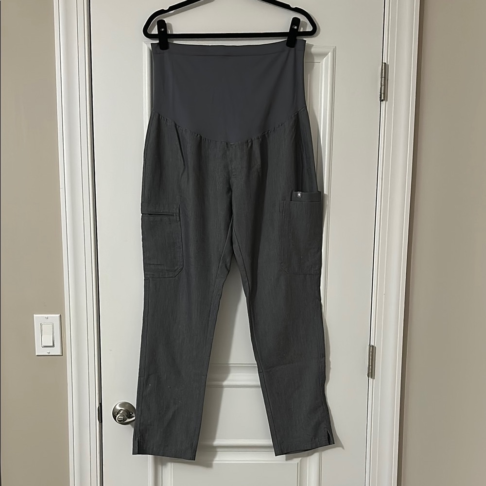 Grey High-Waisted Cargo Pants